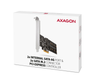 Axagon PCES-SA4M2 Kontroler PCIe 2x port SATA + 2x złącze M.2 - 1172788 - zdjęcie 8
